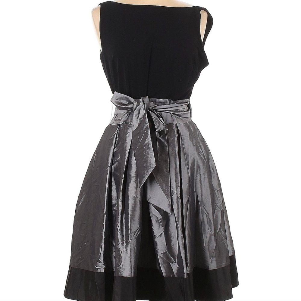 S.L. Fashions black and silver cocktail dress size 12